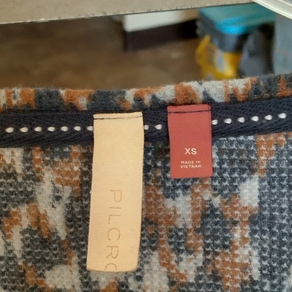 Pilcro Anthropologie Split Neck Notched V Neck Thermal Top Size XS - Picture 6 of 9